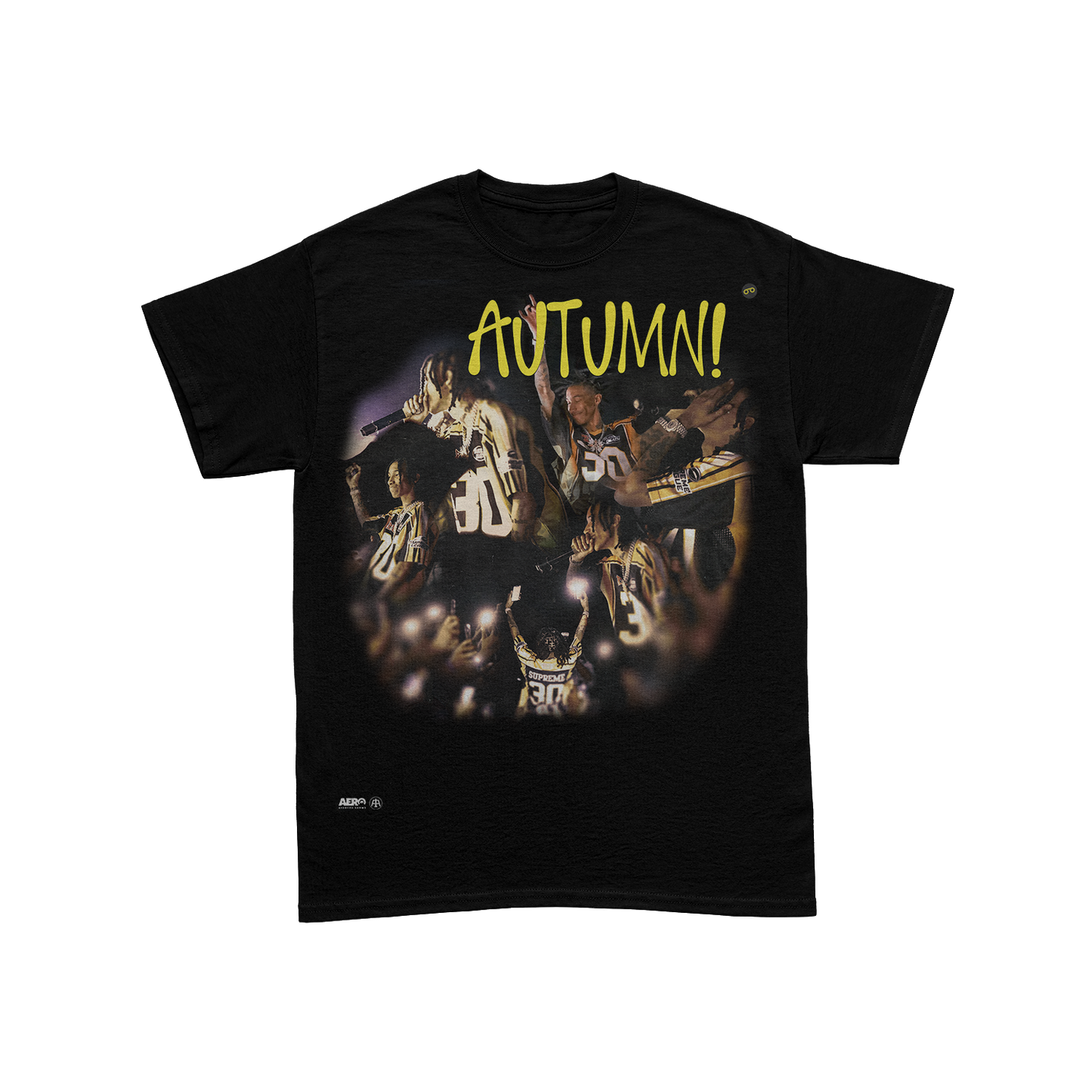 AUTUMN! x Aeronotiqz Collaboration Tee Shirt in Black
