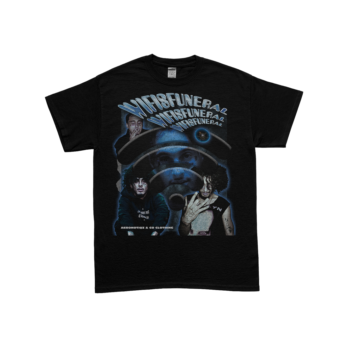 WIFISFUNERAL VINTAGE TEE SHIRT IN BLACK