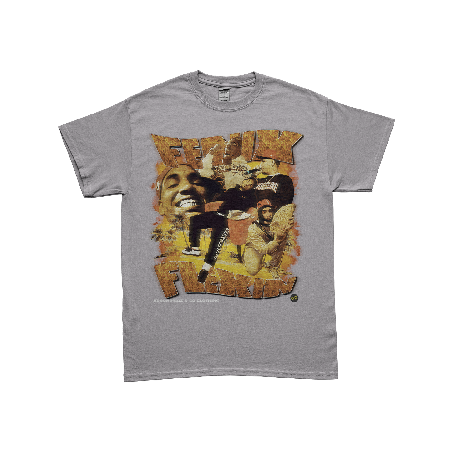 Fenix Flexin Collaboration Tee Shirt in Grey