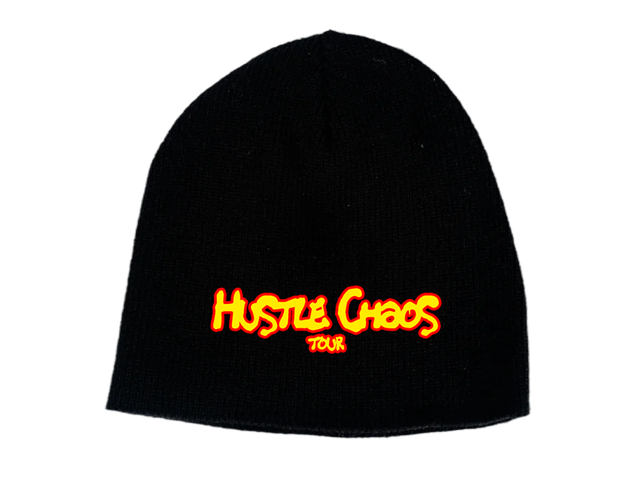 Hustle Chaos Tour Black Skully (Beanie)