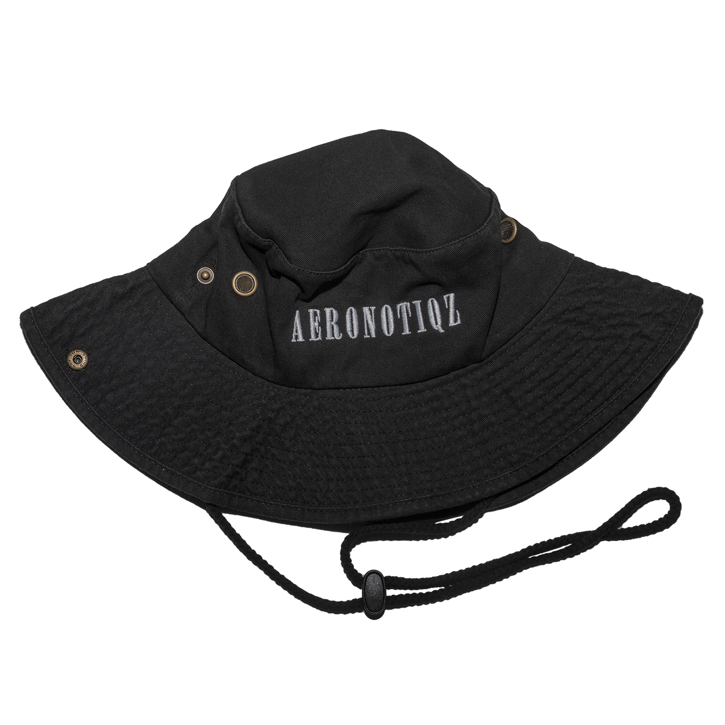 Black Aeronotiqz Fisherman Hat