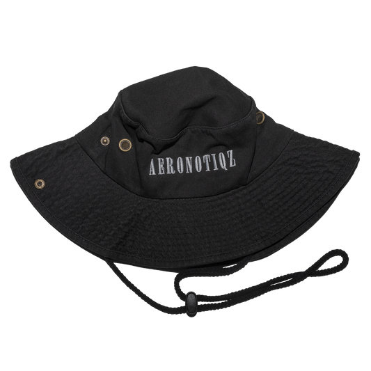 Black Aeronotiqz Fisherman Hat