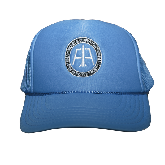 Carolina Blue Aero Logo Mesh Trucker Hat