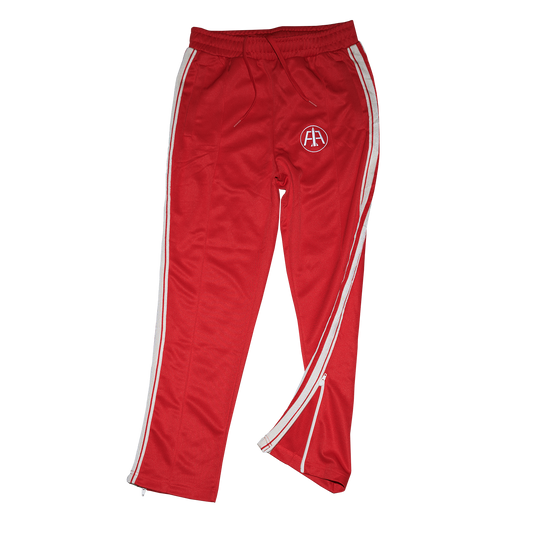 Red Embroidered Logo Track Pants