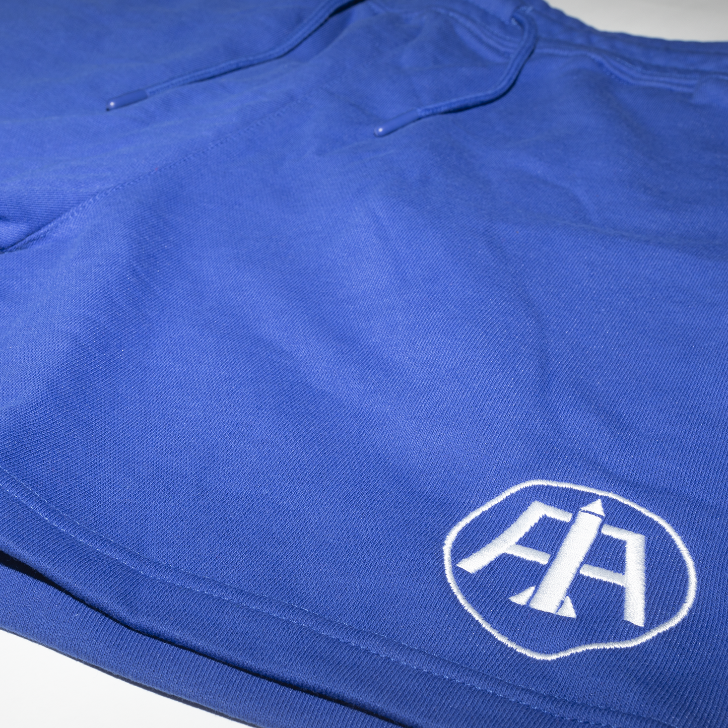 Royal Blue Aeronotiqz Logo Embroidered Shorts