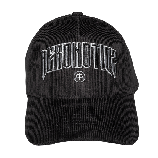 Black Aeronotiqz Corduroy Snapback