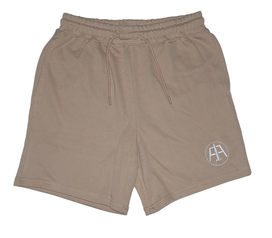 Khaki Aeronotiqz Logo Embroidered Shorts