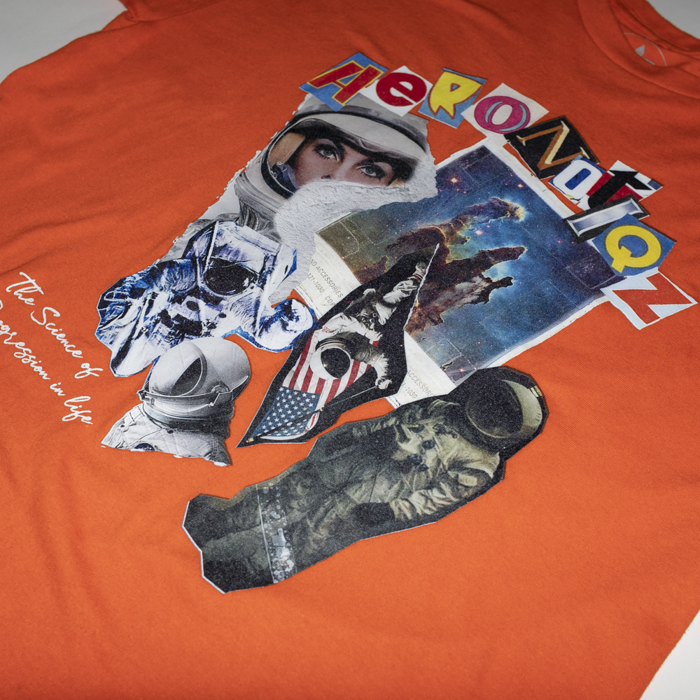 Orange Futurism Tee Shirt