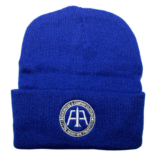 Blue “In Aero We Trust” Beanie