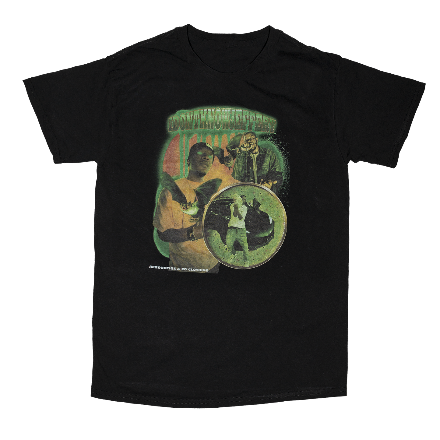 IDONTKNOWJEFFERY Vintage Collab Tee Shirt in Black