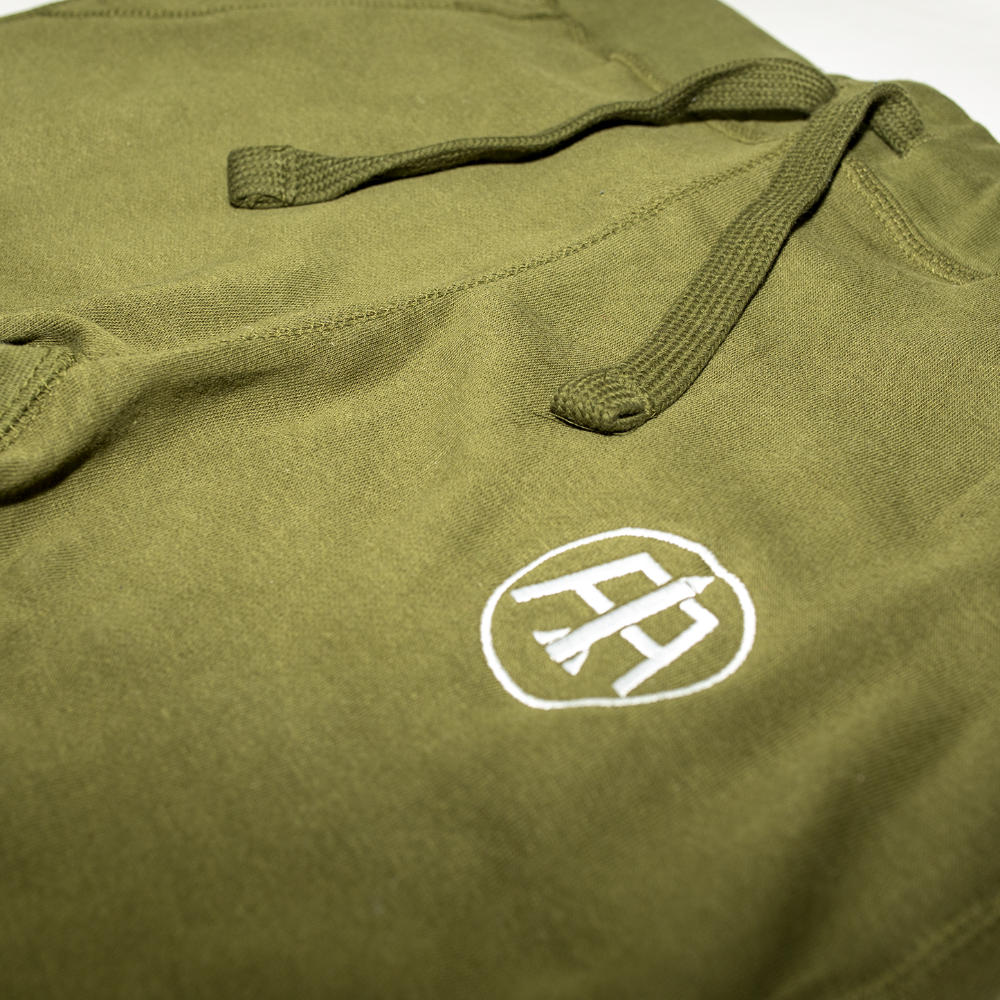 Olive Embroidered Logo Joggers