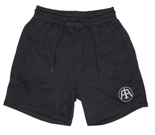 Black Aeronotiqz Logo Embroidered Shorts