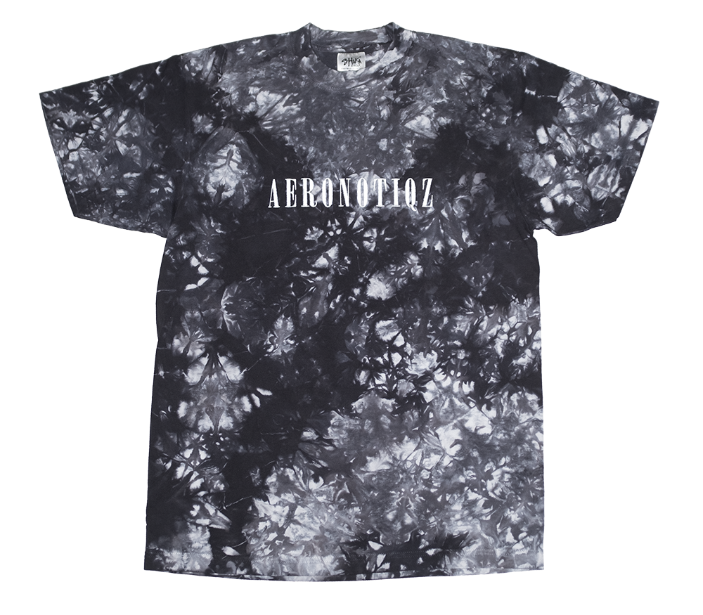 Tie Dye Aeronotiqz Embroidered Tee Shirt