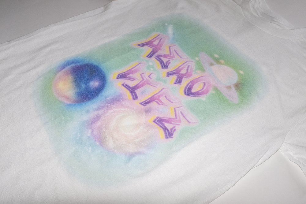 White Airbrush Tee Shirt