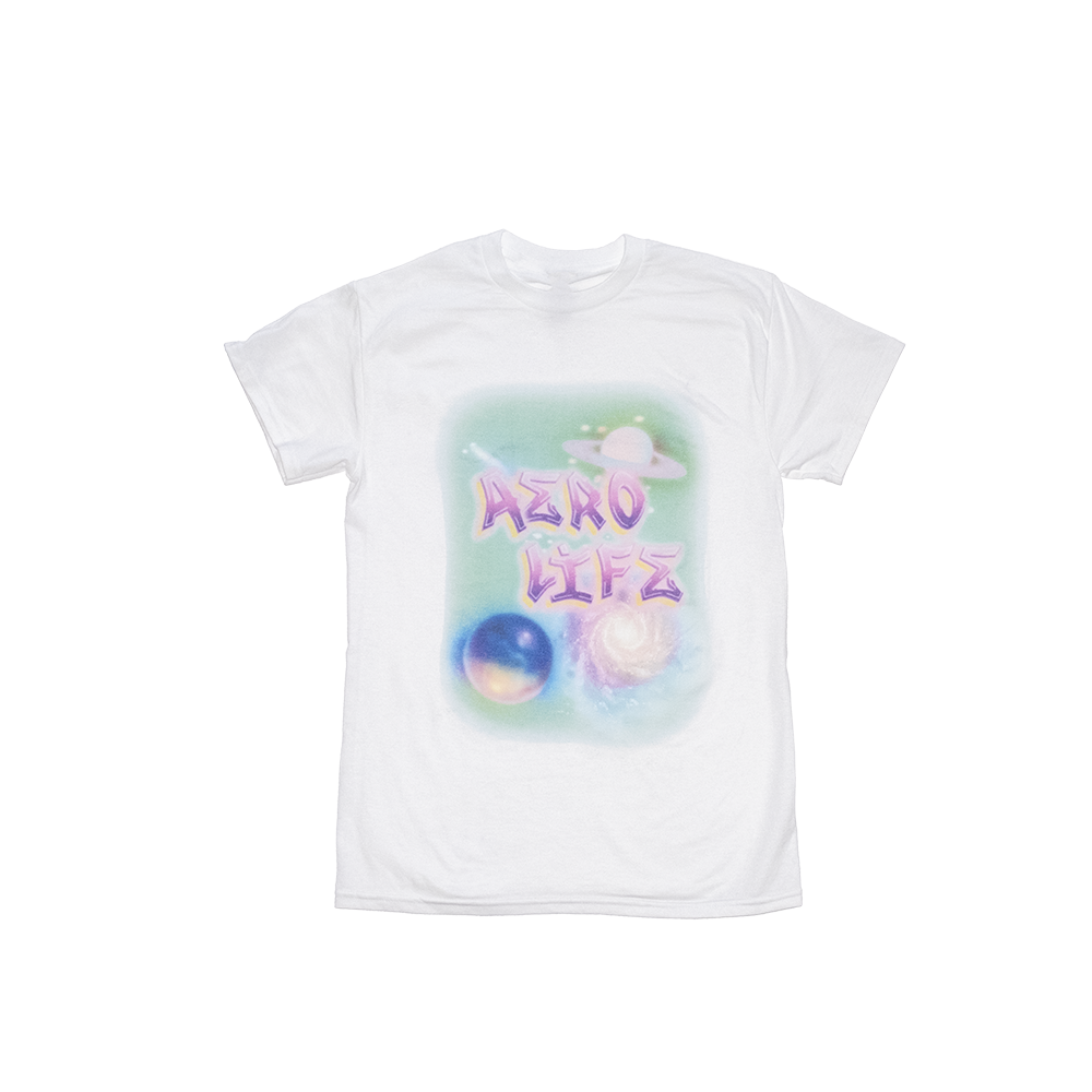 White Airbrush Tee Shirt