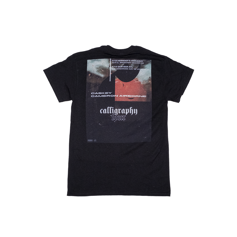 Caskey Caligraphy Tour Merch in Black