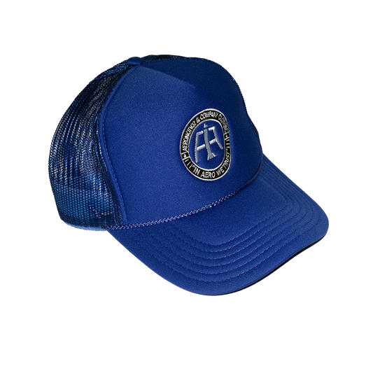Royal Blue Aero Logo Mesh Trucker Hat