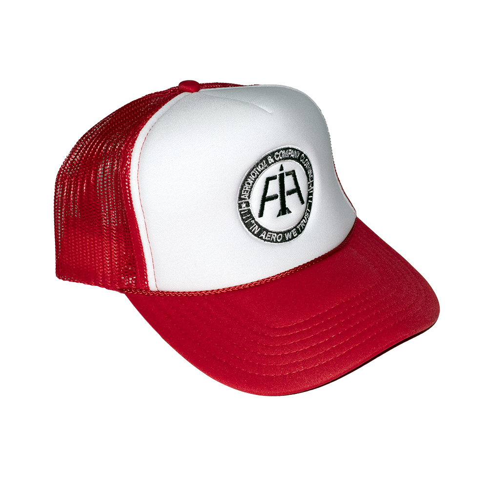 Red & White Two Tone Trucker Hat