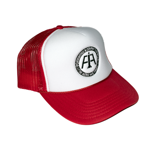 Red & White Two Tone Trucker Hat
