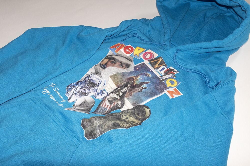 Bright Blue Futurism Hoodie