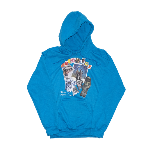Bright Blue Futurism Hoodie
