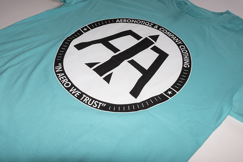 Teal Aero Logo Tee Shirt