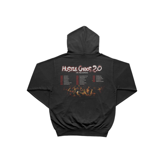 Black Smurf "Hustle Chaos 2.0" Tour Hoodie in Black