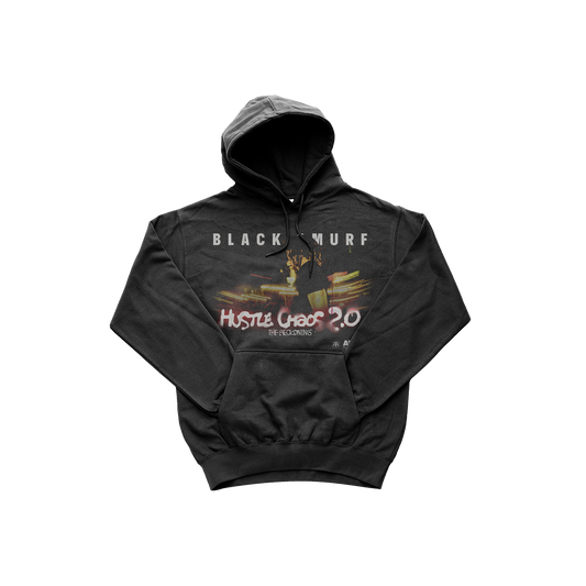 Black Smurf "Hustle Chaos 2.0" Tour Hoodie in Black