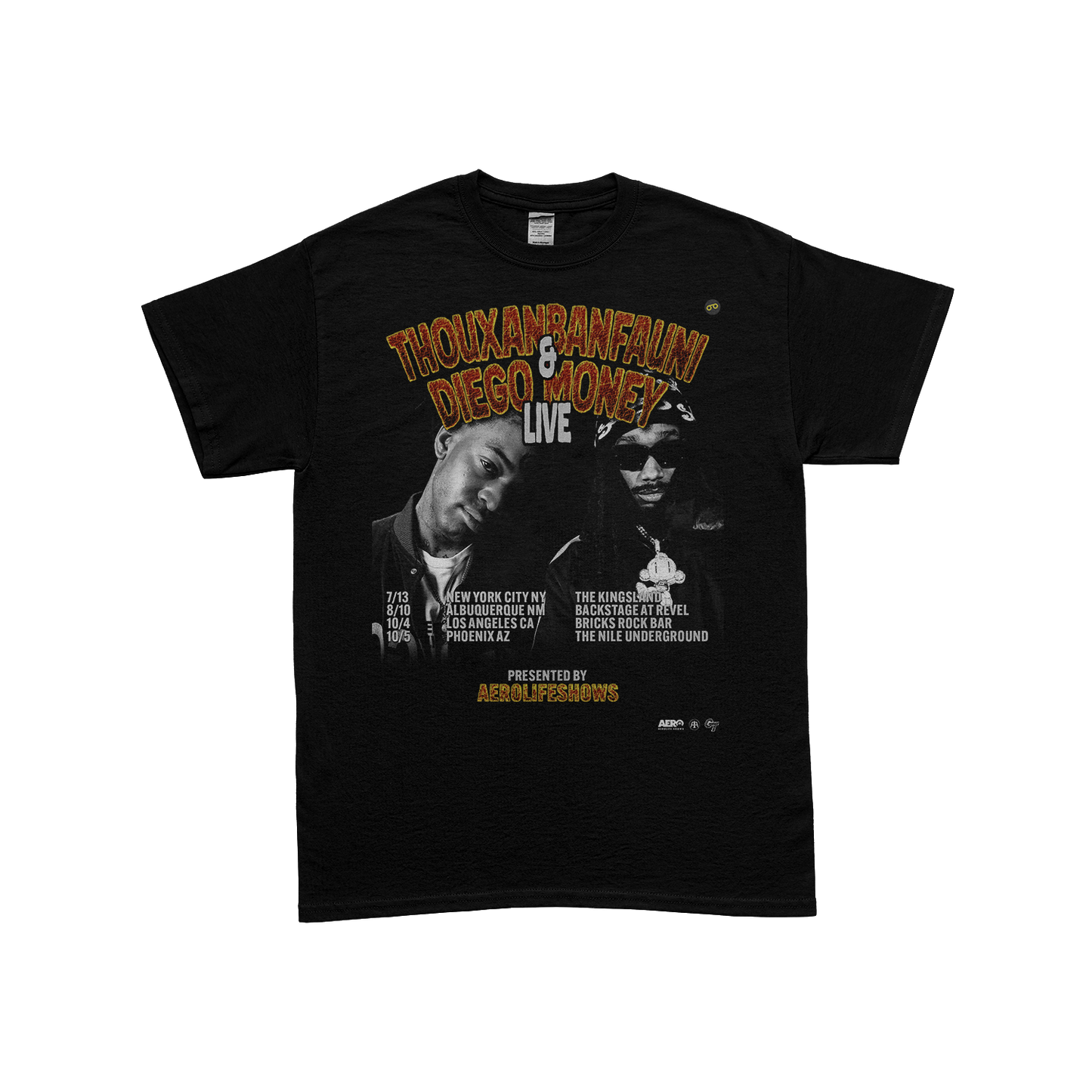 Redemption Tour V2 Design / Thouxanbanfauni & Diego Money Tee Shirt in Black