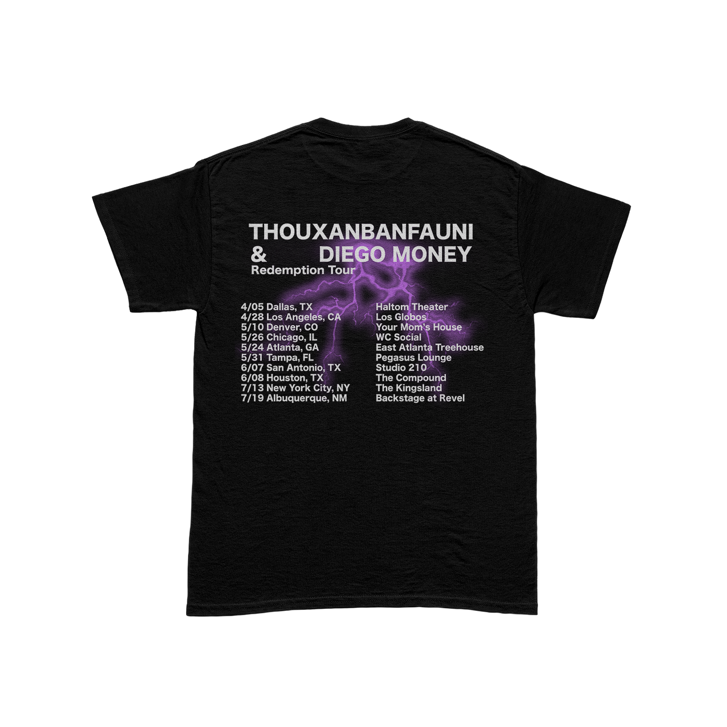 Redemption Tour / Thouxanbanfauni & Diego Money Tee Shirt in Black