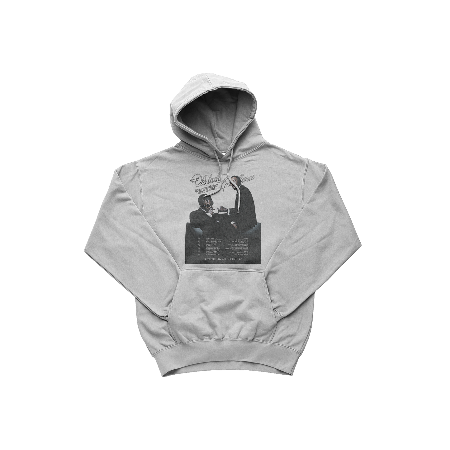 Black Excellence IDONTKNOWJEFFERY x Black Smurf Tour Hoodie V2 in White