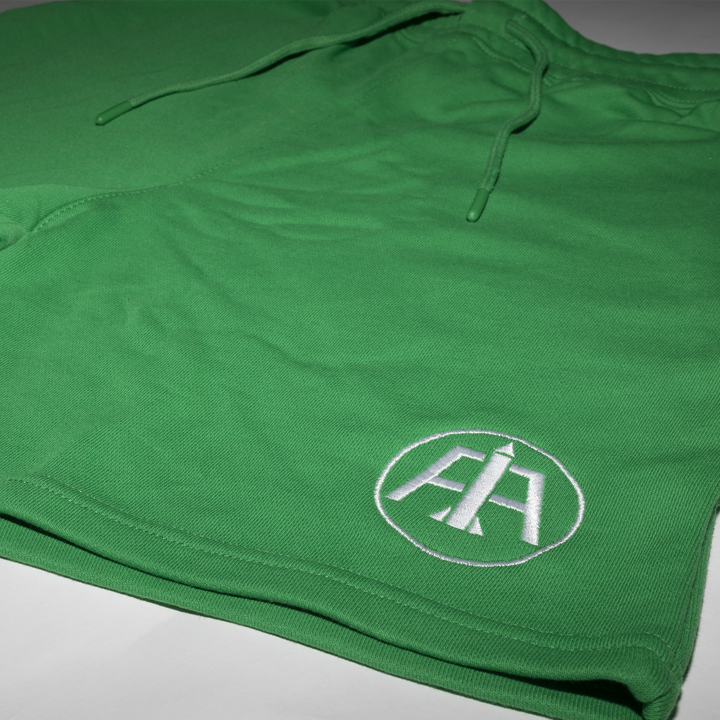 Green Aeronotiqz Logo Embroidered Shorts