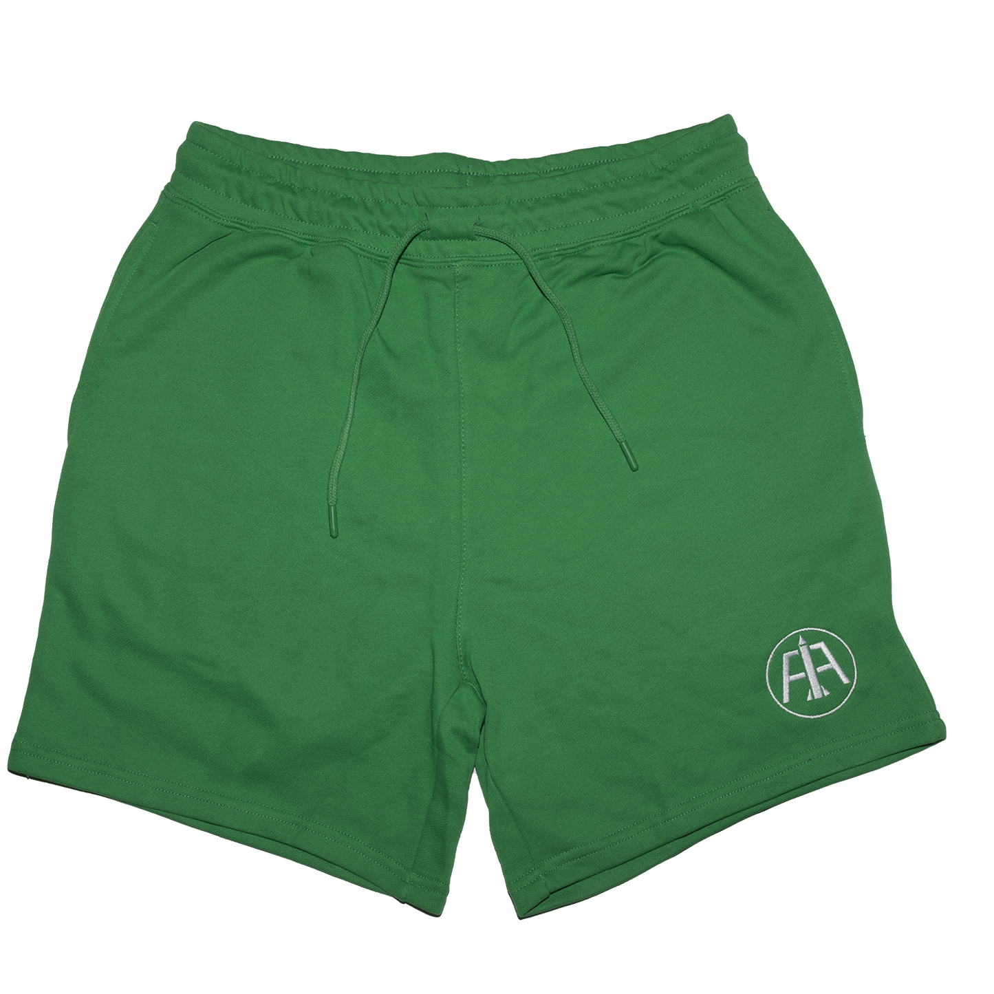 Green Aeronotiqz Logo Embroidered Shorts