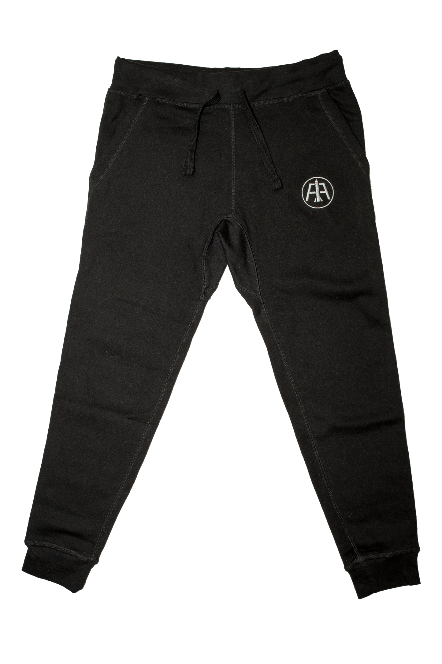 Black Embroidered Logo Joggers