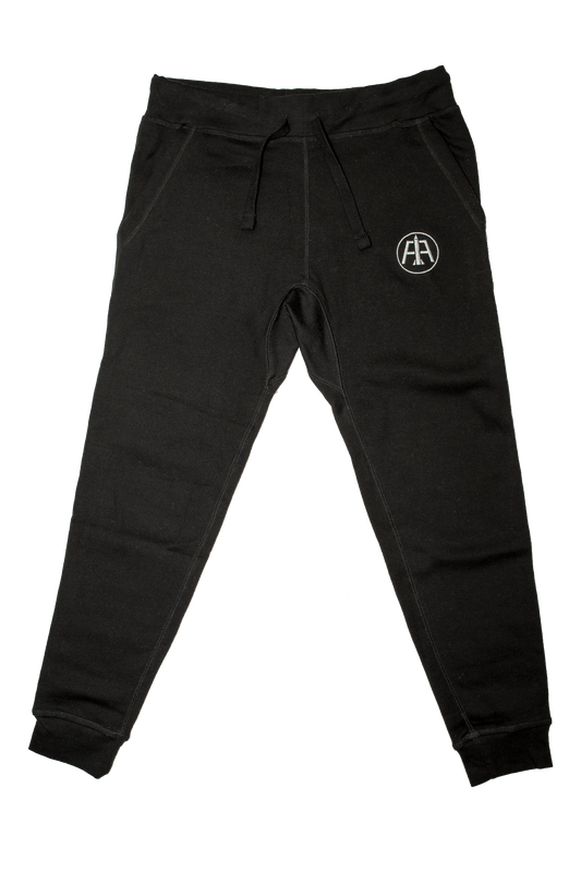 Black Embroidered Logo Joggers