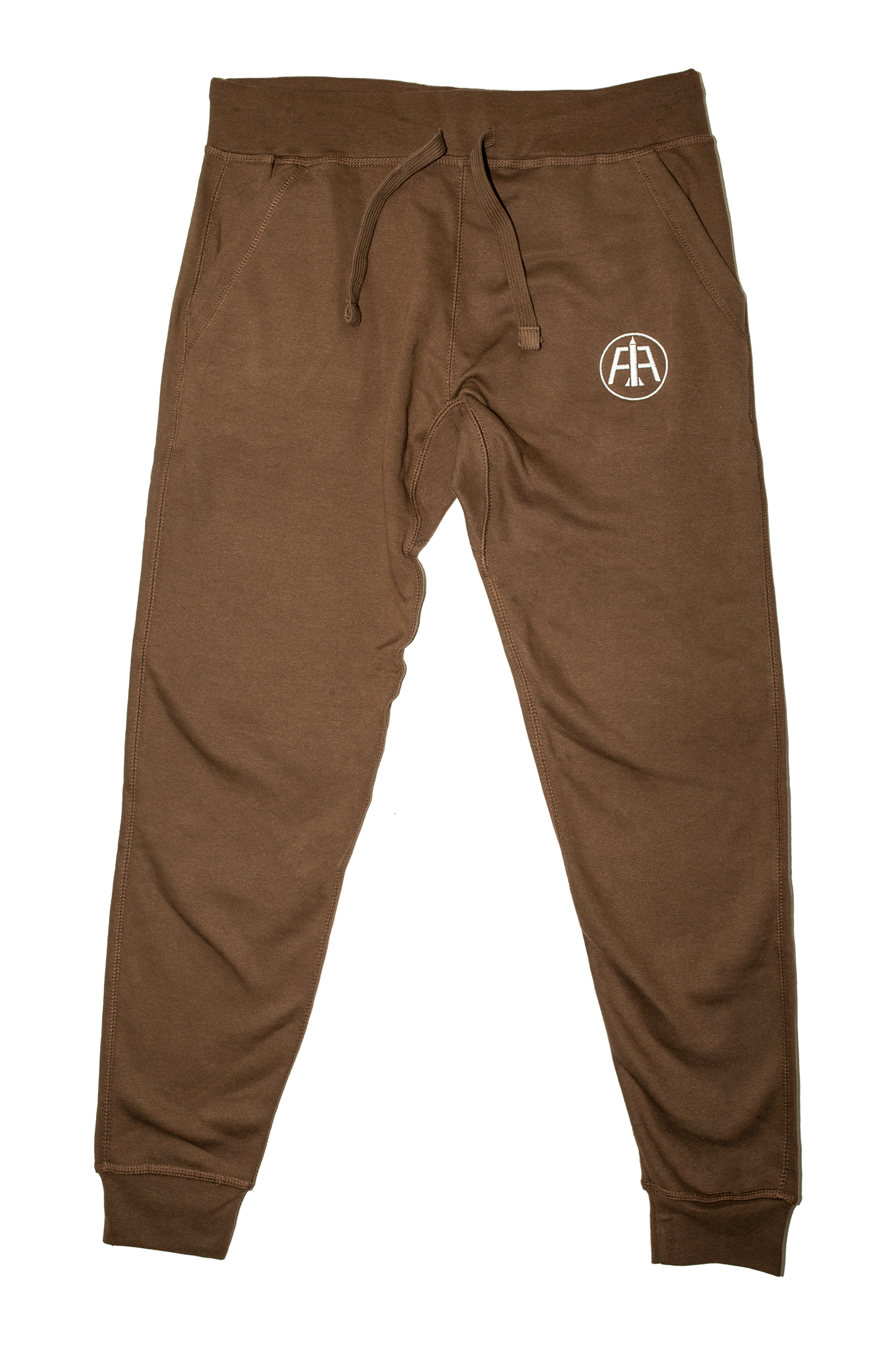 Chestnut Embroidered Logo Joggers