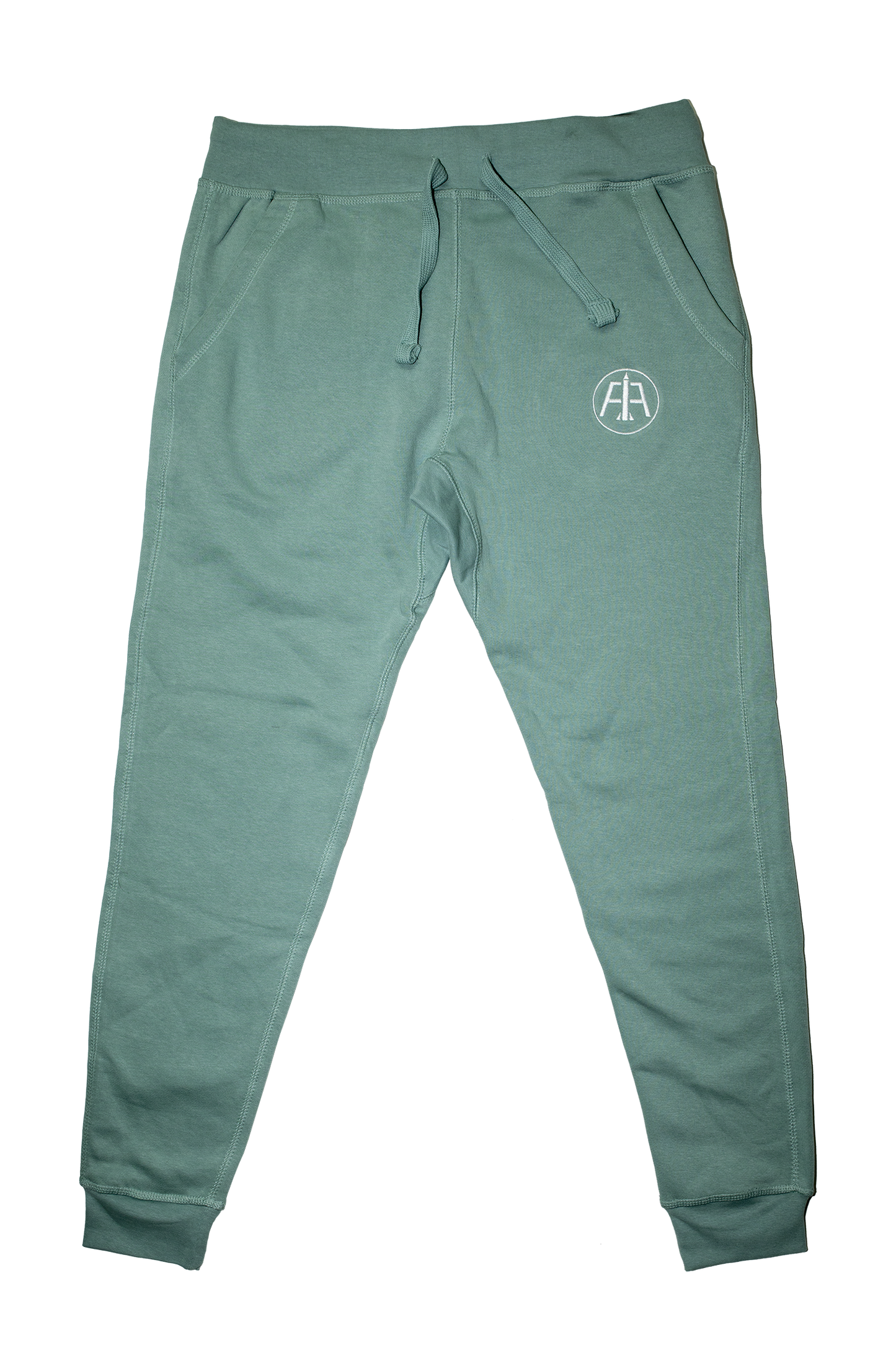 Sea Foam Embroidered Logo Joggers