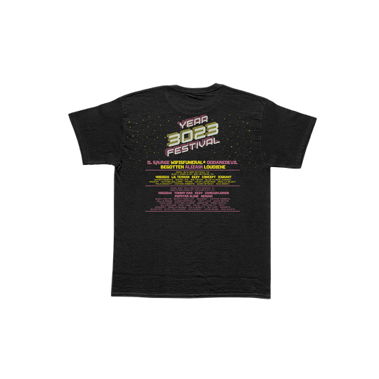 Year 3023 Merch Tee Shirt in Black