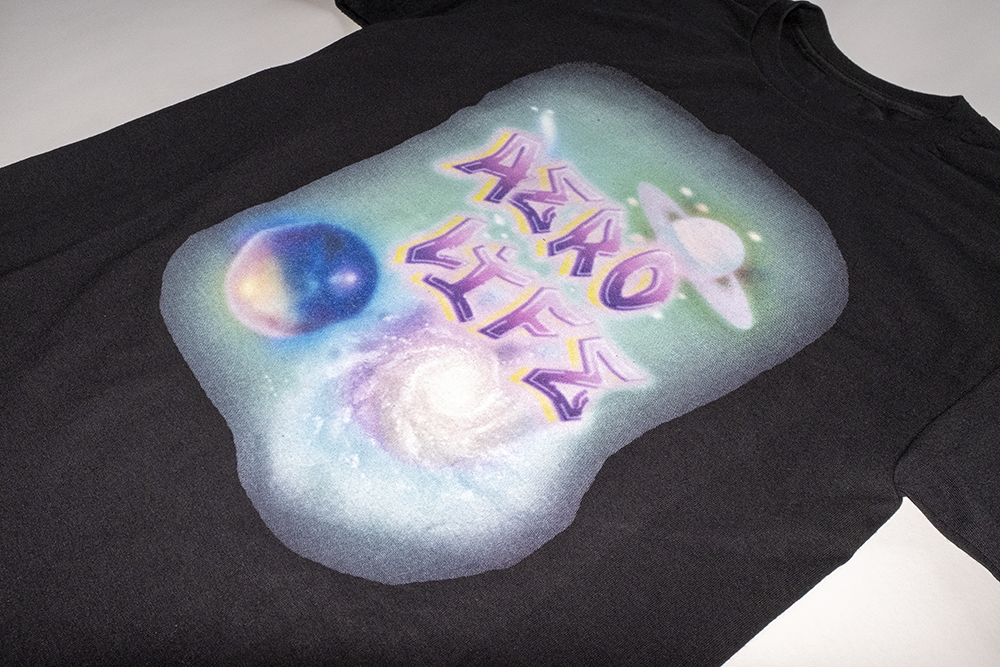 Black Airbrush Tee Shirt