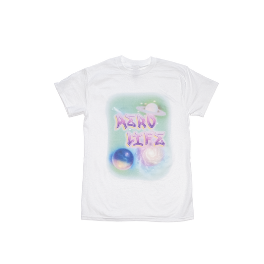 White Airbrush Tee Shirt