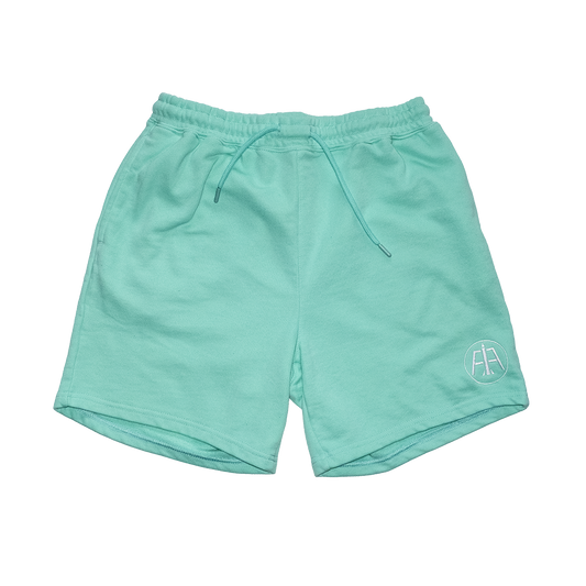 Teal Aeronotiqz Embroidered Logo Shorts